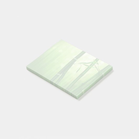 Groene bamboe met Bleke lampjes achterin Post-it® Notes (Schuin)