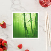 Groene bamboe met Bleke lampjes achterin Servetten (Insitu)