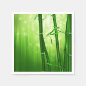 Groene bamboe met Bleke lampjes achterin Servetten (Voorkant)