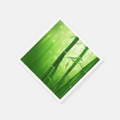 Groene bamboe met Bleke lampjes achterin Servetten (Hoek)