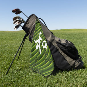 Groene bamboe met sereniteit in het Japans II Golfhanddoek