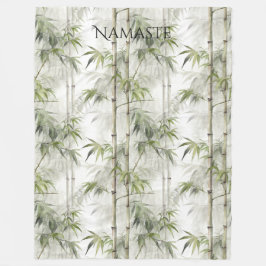 Groene Bamboe Mindfulness Yoga Fleece Deken