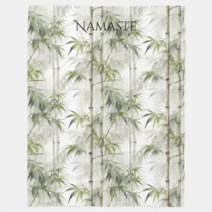 Groene Bamboe Mindfulness Yoga Fleece Deken