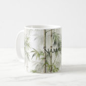 Groene Bamboe Mindfulness Yoga Koffiemok (Voorkant links)