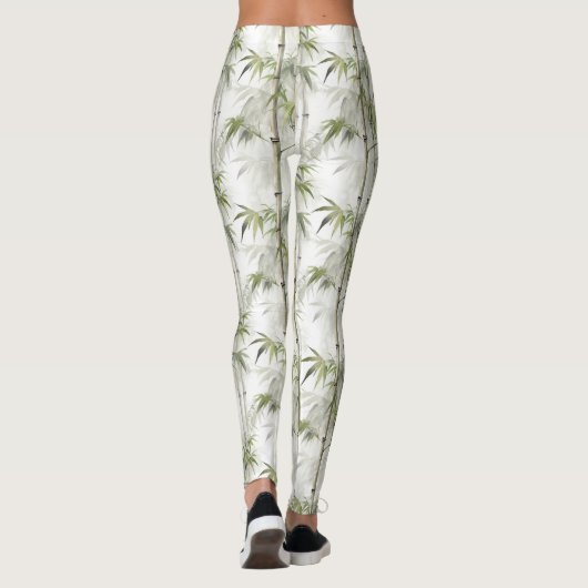Groene Bamboe Mindfulness Yoga Leggings (Achterkant)
