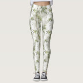 Groene Bamboe Mindfulness Yoga Leggings (Voorkant)