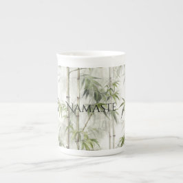 Groene Bamboe Mindfulness Yoga Porselein Kop