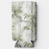 Groene Bamboe Mindfulness Yoga Seltzer Blikjeskoeler (Voorkant)