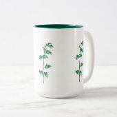 Groene bamboe-mok tweekleurige koffiemok (Voorkant rechts)