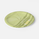 Groene bamboe papieren bordje (Gekanteld)