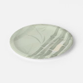 Groene bamboe papieren bordje (Gekanteld)