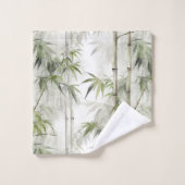 Groene Bamboe Sereniteit Bad Handdoek (Wasdoekje)