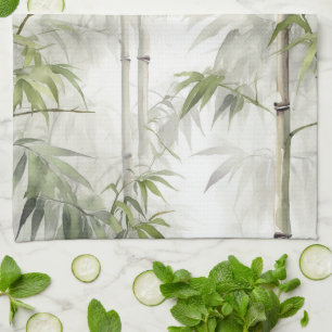 Groene Bamboe Sereniteit Theedoek