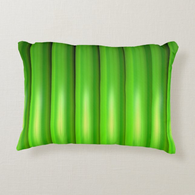 Groene bamboe set decoratief kussen (Achterkant)