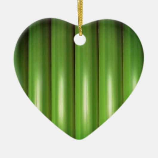 Groene bamboe set keramisch ornament (Voorkant)