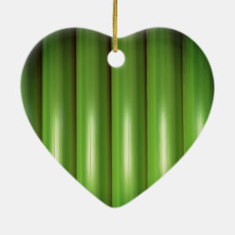 Groene bamboe set keramisch ornament