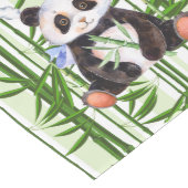 Groene bamboe shoots Leuke panda illustratie Medium Tafelloper (Hoek)