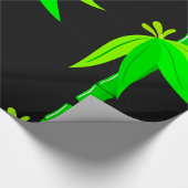 Groene bamboe stengel met tropische bladeren cadeaupapier