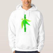 Groene bamboe stengel met tropische bladeren hoodie (Voorkant)