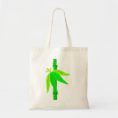 Groene bamboe stengel met tropische bladeren tote bag (Voorkant)