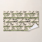 Groene bamboe stengels en bladeren bad handdoek (Handdoek)