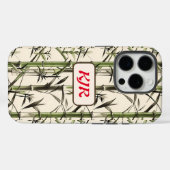Groene bamboe stengels en bladeren Case-Mate iPhone case (Achterkant (horizontaal))
