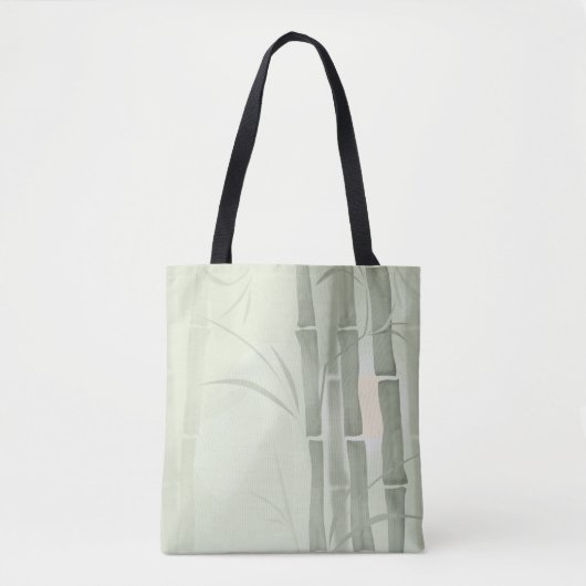 Groene bamboe tote bag (Voorkant)