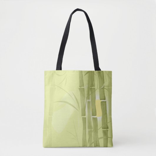 Groene bamboe tote bag (Voorkant)