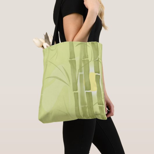 Groene bamboe tote bag (Dichtbij)