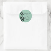Groene Bamboe Trouwstickers Ronde Sticker (Tas)