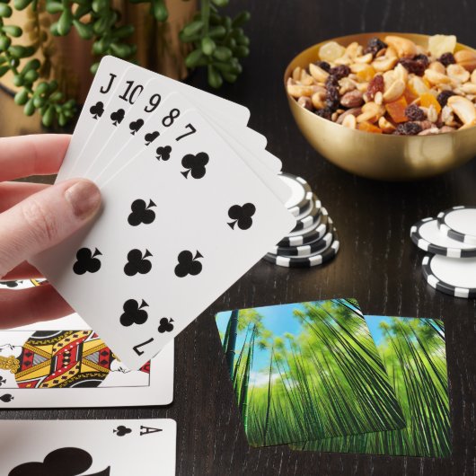Groene bamboebossen pokerkaarten (Insitu)