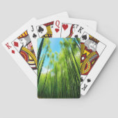 Groene bamboebossen pokerkaarten (Achterkant)