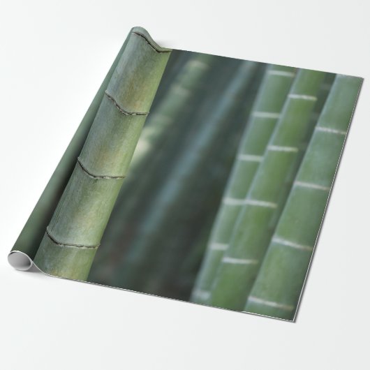 Groene bamboescheuten cadeaupapier (Uitgerold)