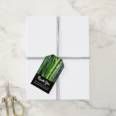 Groene Bamboestengels Natuurfotografie Cadeaulabel (Met Touw)