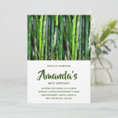 Groene Bamboo Stalks Natuur Fotografie Birthday Kaart (Staand voorkant)