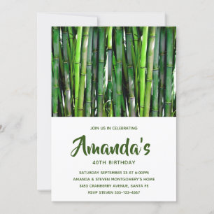 Groene Bamboo Stalks Natuur Fotografie Birthday Kaart