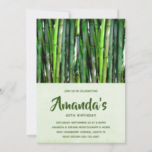 Groene Bamboo Stalks Natuur Fotografie Birthday Kaart