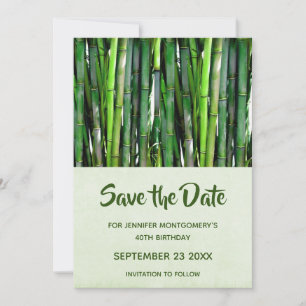 Groene Bamboo Stalks Natuur Fotografie Birthday Save The Date