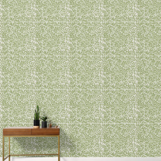 Groene Bambooblaren Botanische Tropische Natuur Mu Behang