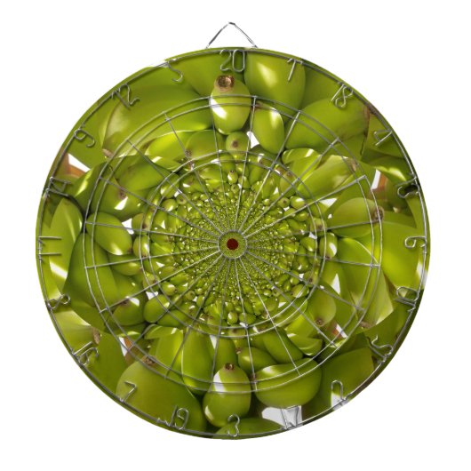 Groene Banaan Kaleidoscoop Art Print/Graphic Dartbord (Voorkant)