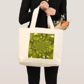 Groene Banaan Kaleidoscoop Art Print/Graphic Grote Tote Bag (Voorkant (product))