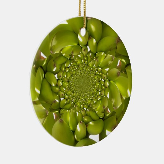 Groene Banaan Kaleidoscoop Art Print/Graphic Keramisch Ornament (Rechts)