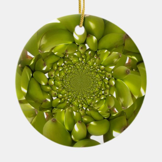 Groene Banaan Kaleidoscoop Art Print/Graphic Keramisch Ornament (Voorkant)