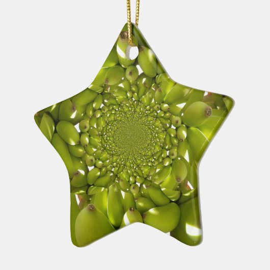 Groene Banaan Kaleidoscoop Art Print/Graphic Keramisch Ornament (Links)