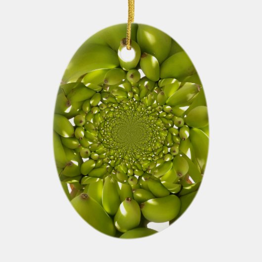 Groene Banaan Kaleidoscoop Art Print/Graphic Keramisch Ornament (Voorkant)