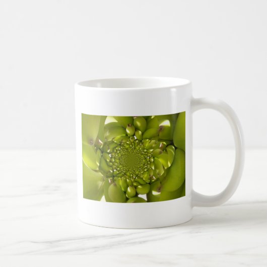 Groene Banaan Kaleidoscoop Art Print/Graphic Koffiemok (Rechts)