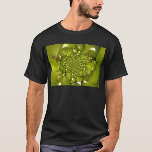 Groene Banaan Kaleidoscoop Art Print/Graphic T-shirt (Voorkant)