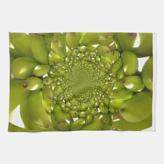 Groene Banaan Kaleidoscoop Art Print/Graphic Theedoek (Horizontaal)