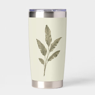 Groene Banaanbladeren Thermische Tumbler Geïsoleerde Drinkbeker