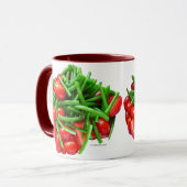 Groene bananen en tomaten mok (Voorkant links)